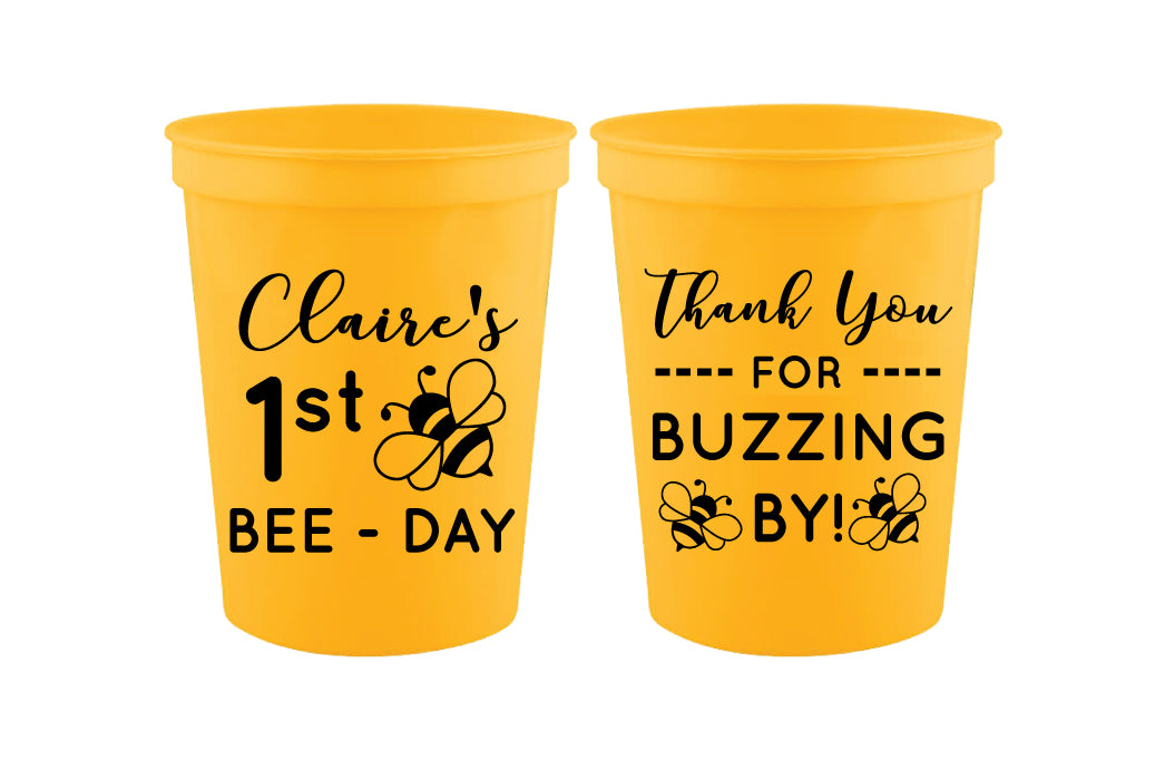 First Birthday Cups, First Birthday Party Cups, Personalized Cups