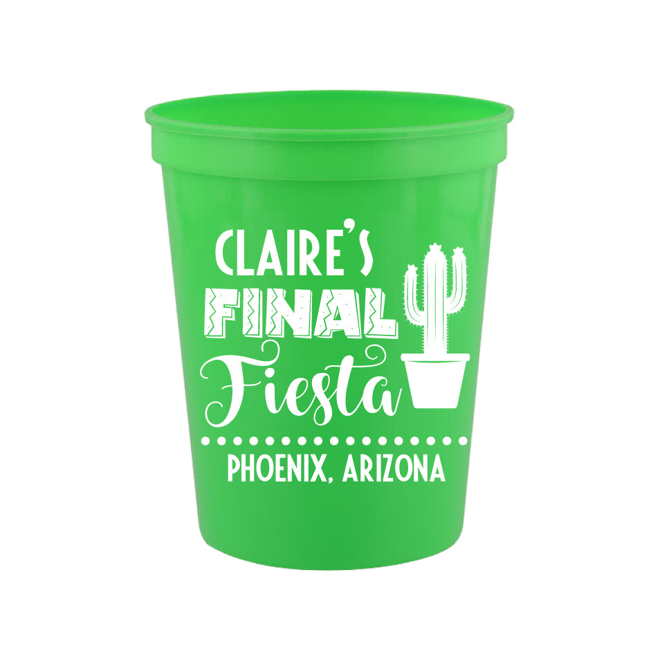 Final Fiesta Party Cups, Bachelorette Party Cups