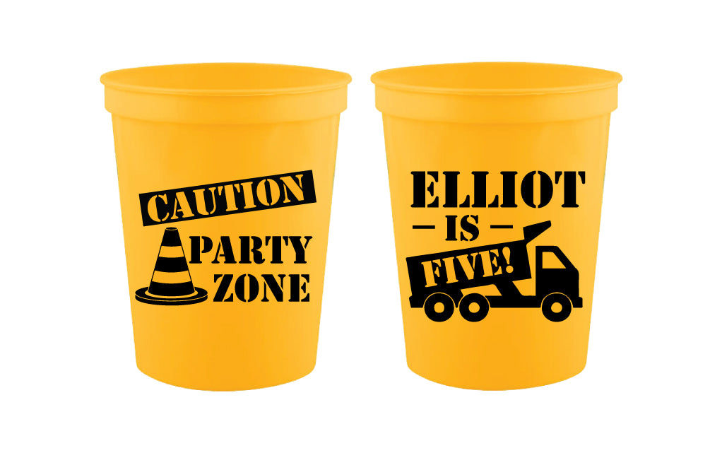 Personalized Plastic Birthday Party Stadium Cups