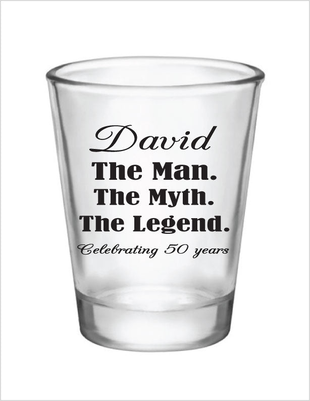 The Man, Myth, Legend 16 oz Pint Beer Glass - Design: THEMAN - Groovy Guy  Gifts