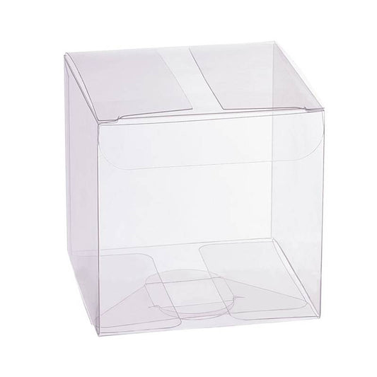 Cajas de plástico PVC transparente de 5 x 5 x 5: ¡ideales para chocolate, dulces, regalos de fiesta y más!