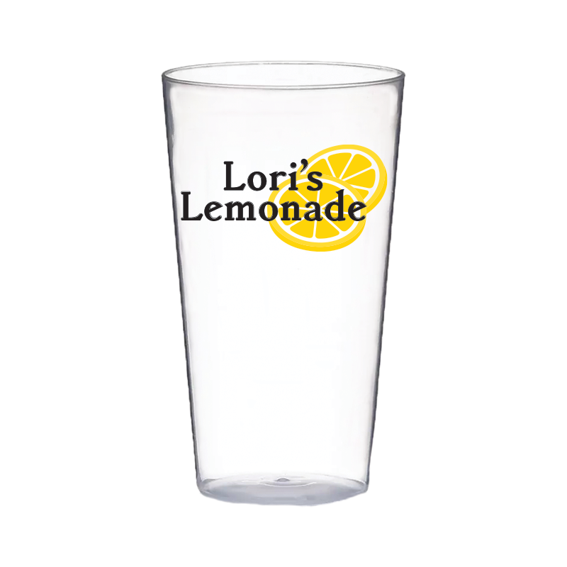 16oz PLASTIC Pint with your logo/design