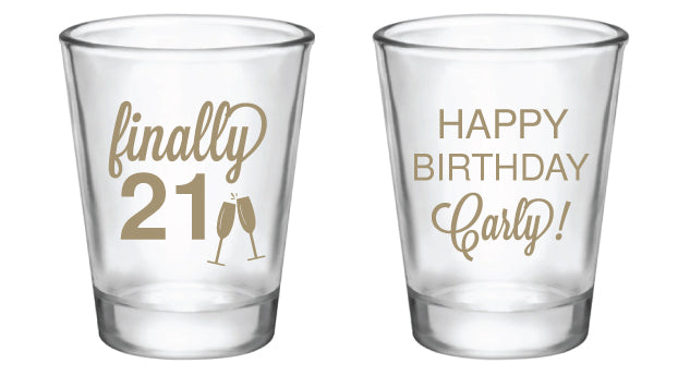 21st birthday 2024 shot glasses