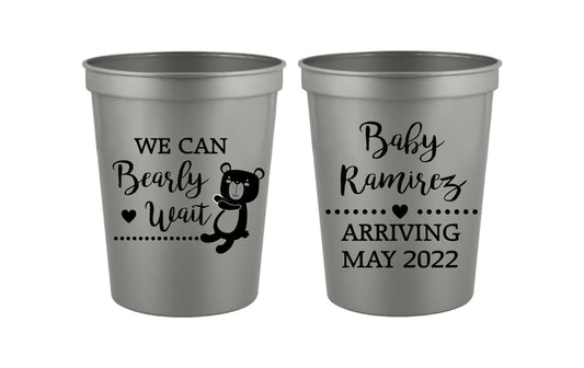 Baby Shower Plastic Cups Cup Favors (90133) Basketball, Beer And Diapers